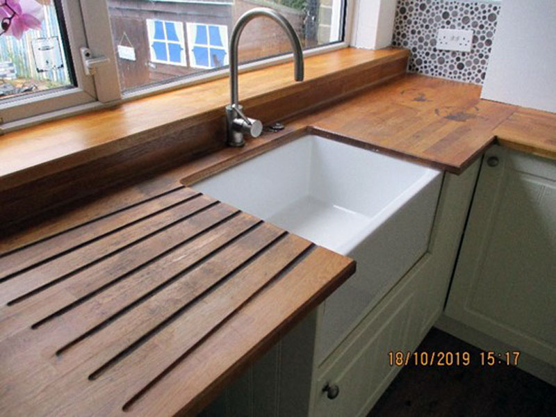 Wood block worktop condition